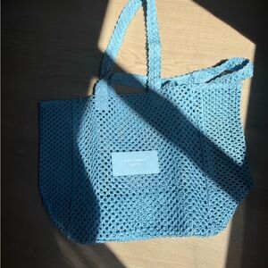 Dolce & Gabbana Gray Mesh Tote Bag